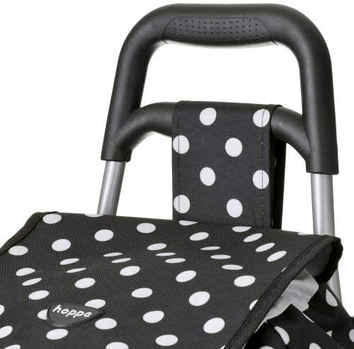 Hoppa Polka Dot Black/White 2 Wheel Folding Shopping Trolley #5